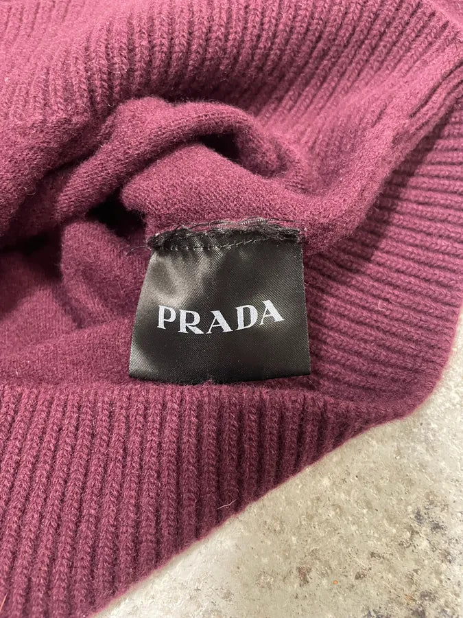 Prada Burgundy Wool Sweater NqKOsqg 8
