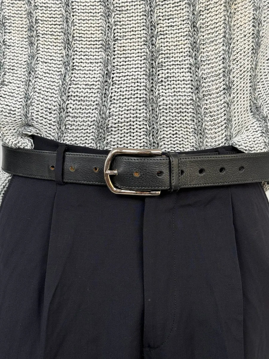 Prada Casual Black Leather Belt fvZwulu 1