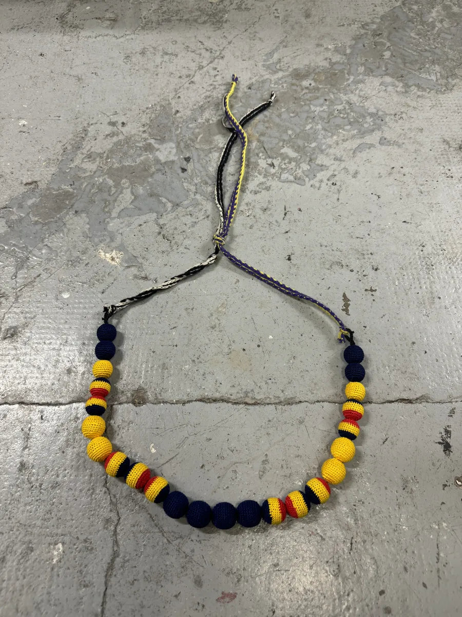 AW2005 Prada Chocker Nappa Yellow Bead Savage Necklace EoOOWkm 3