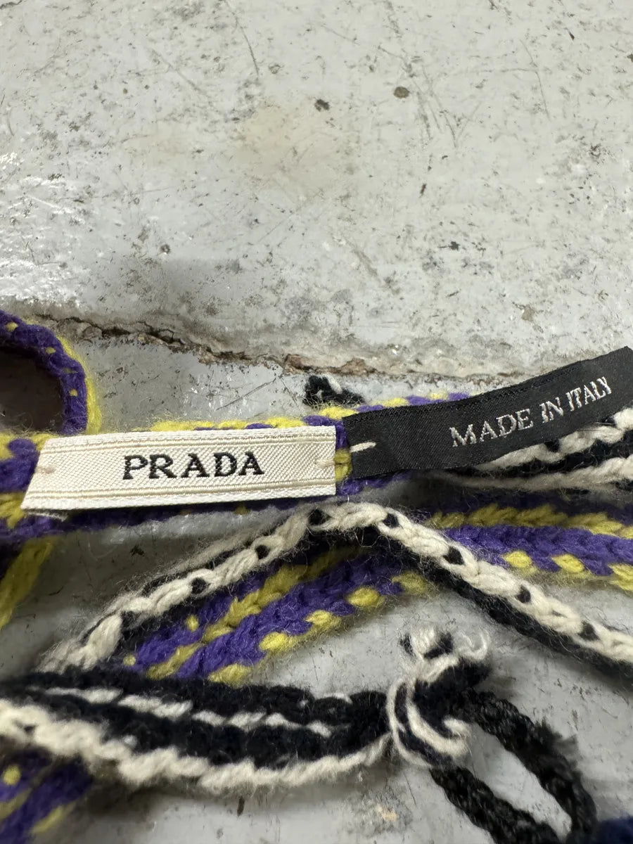 AW2005 Prada Chocker Nappa Yellow Bead Savage Necklace EoOOWkm 5