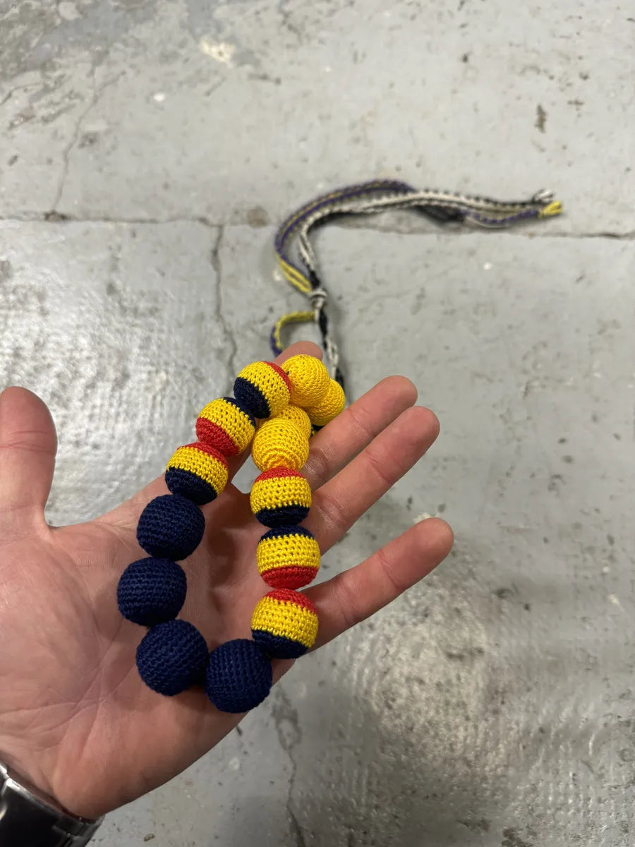 AW2005 Prada Chocker Nappa Yellow Bead Savage Necklace EoOOWkm 7