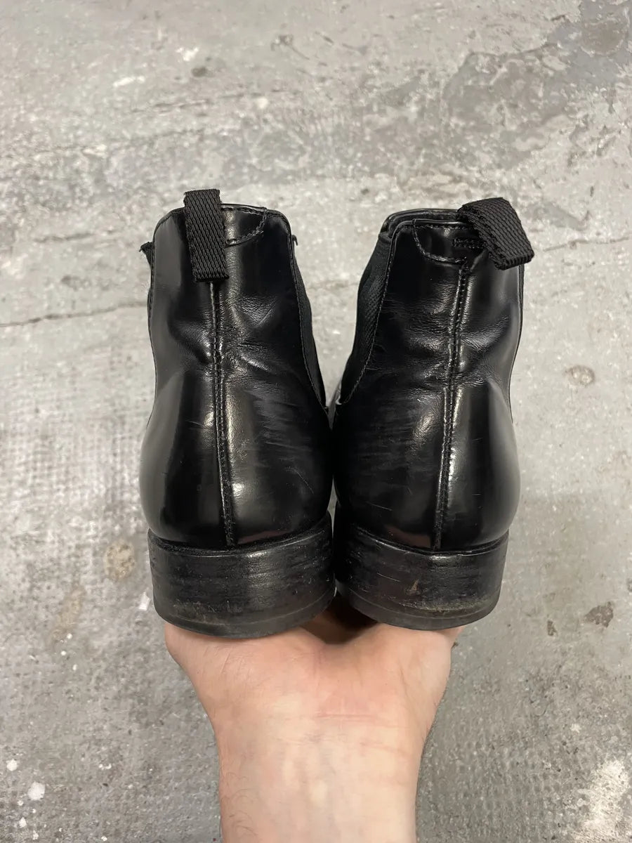 Prada Class Ankle Black Leather Boots (42eu/us8.5) 1