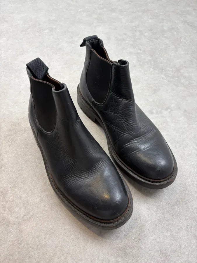 Prada Commando Black Leather Chelsea Boots rMaBrNM 2