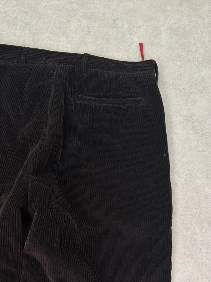 2000s Prada Corduroy Dark Brown Cozy Pants ZmXhZpr 8