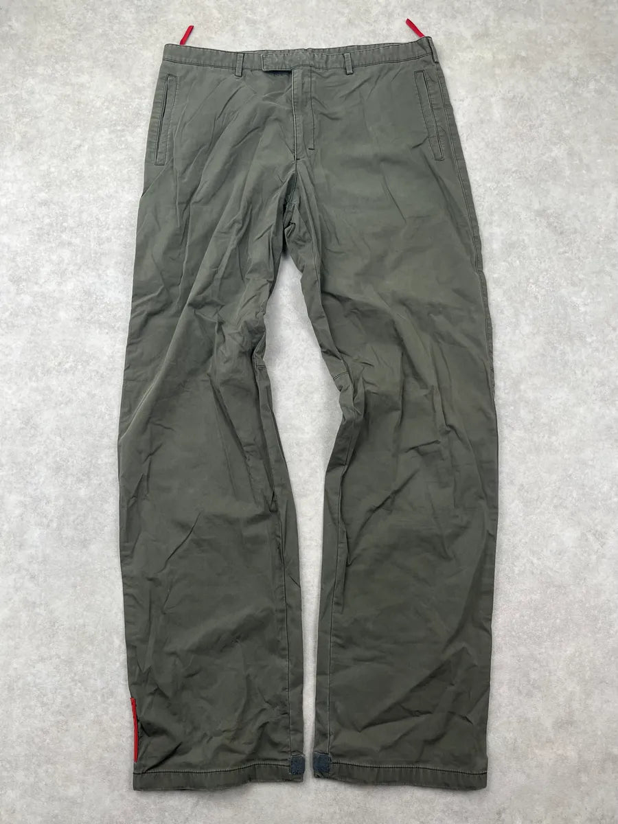 SS2003 Prada Linea Rossa Khaki Pants PLwnEAz 1