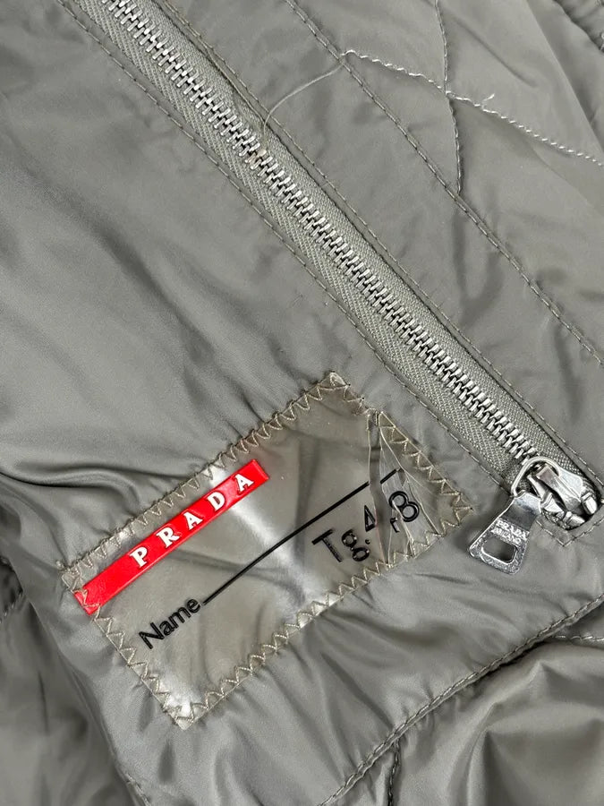 2000s Prada Cream Sherpa Collar Bomber Jacket  aJOXAEW 10