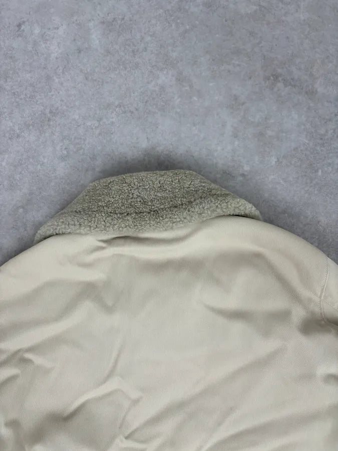 2000s Prada Cream Sherpa Collar Bomber Jacket  aJOXAEW 5