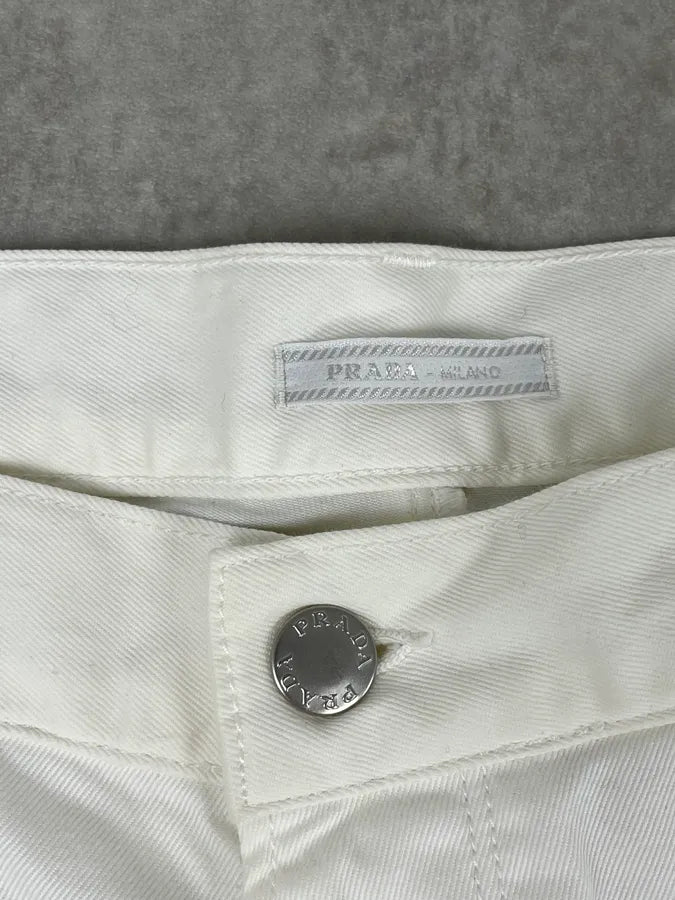 SS2009 Prada White Classic Denim Jeans hiSFDlR 10