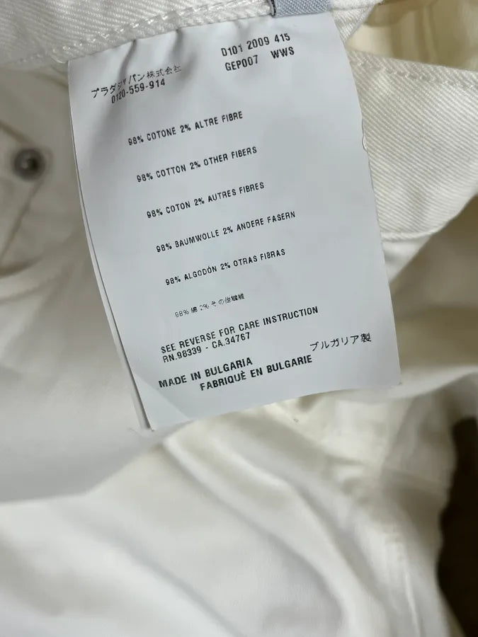 SS2009 Prada White Classic Denim Jeans hiSFDlR 11