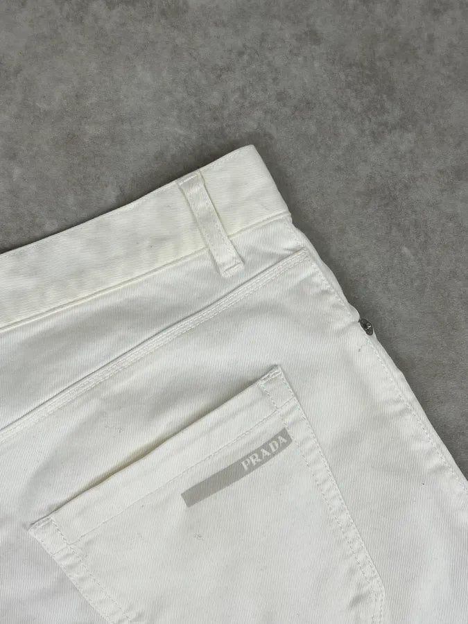 SS2009 Prada White Classic Denim Jeans hiSFDlR 9