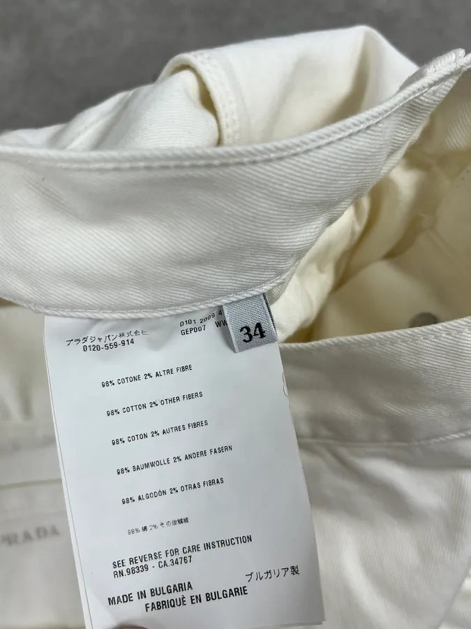 SS2009 Prada White Classic Denim Jeans hiSFDlR 12
