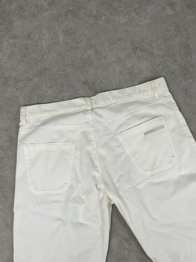 SS2009 Prada White Classic Denim Jeans hiSFDlR 7