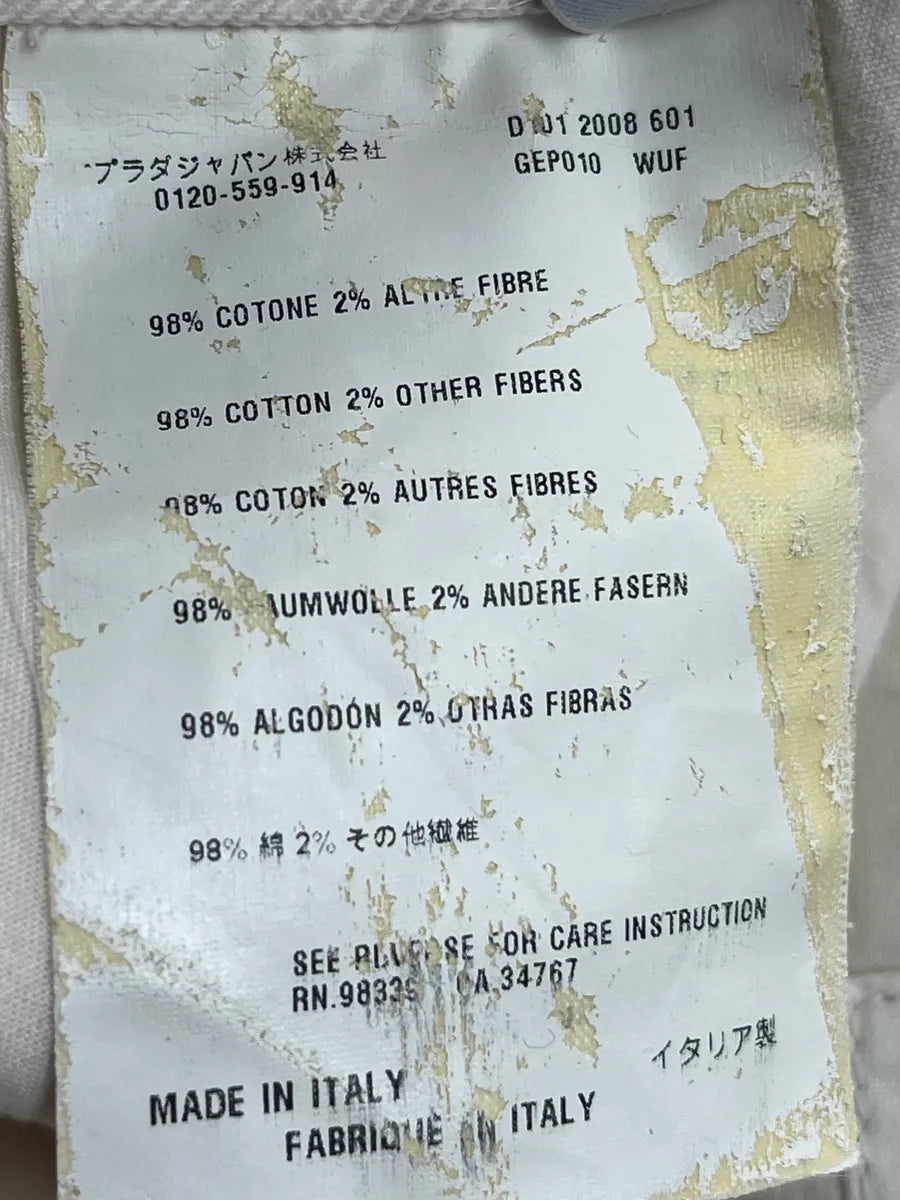 SS2008 Prada White Creamy Easy Fit Denim Jeans NGlfArs 11