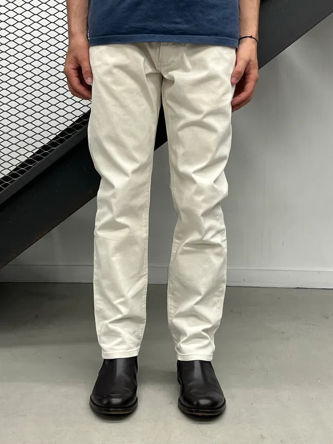SS2008 Prada White Creamy Easy Fit Denim Jeans NGlfArs 1