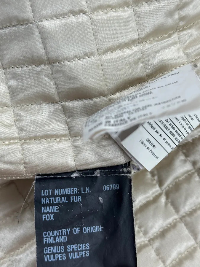 AW2010 Prada Cream Dyed Fox Fur Leather Coat zoMllLF 10