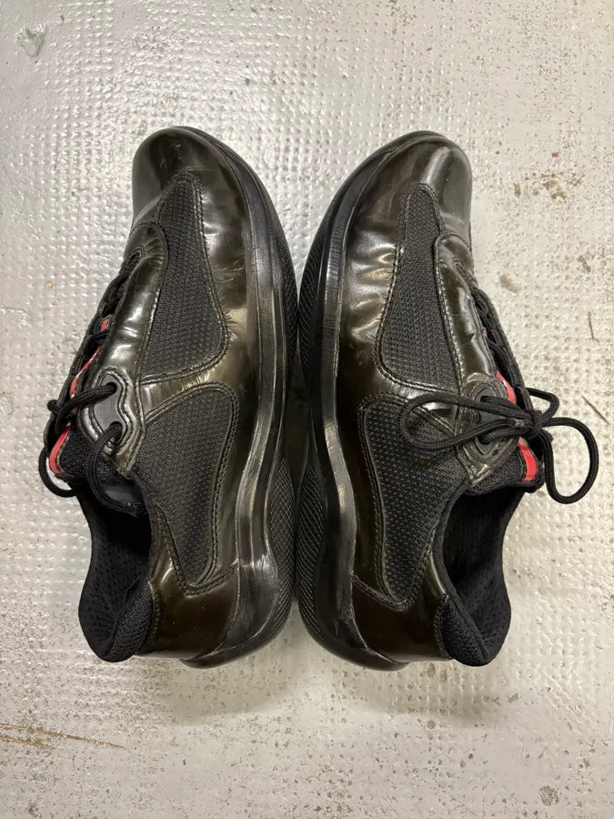 2000s Prada Americas Cup Dark Green Sneakers dWyPpTU 3