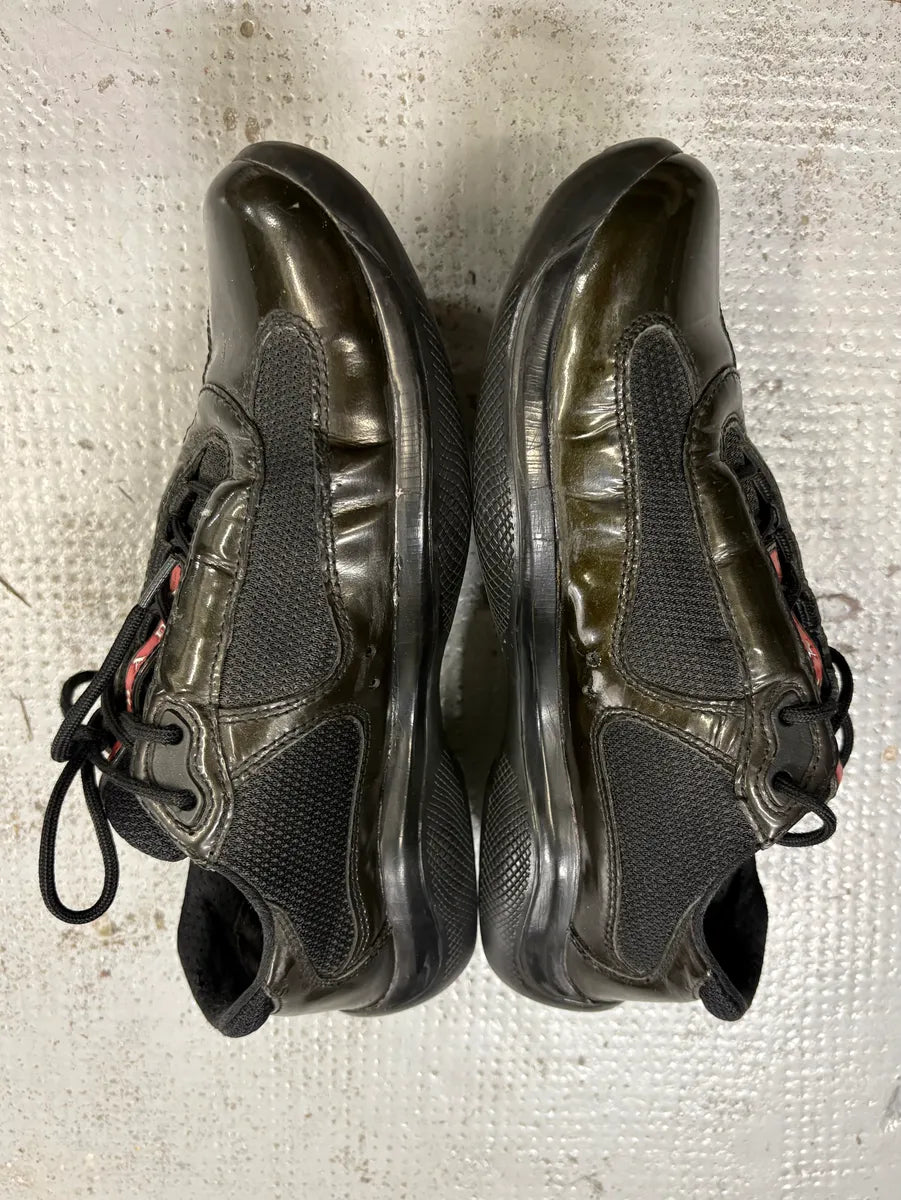 2000s Prada Americas Cup Dark Green Sneakers dWyPpTU 2