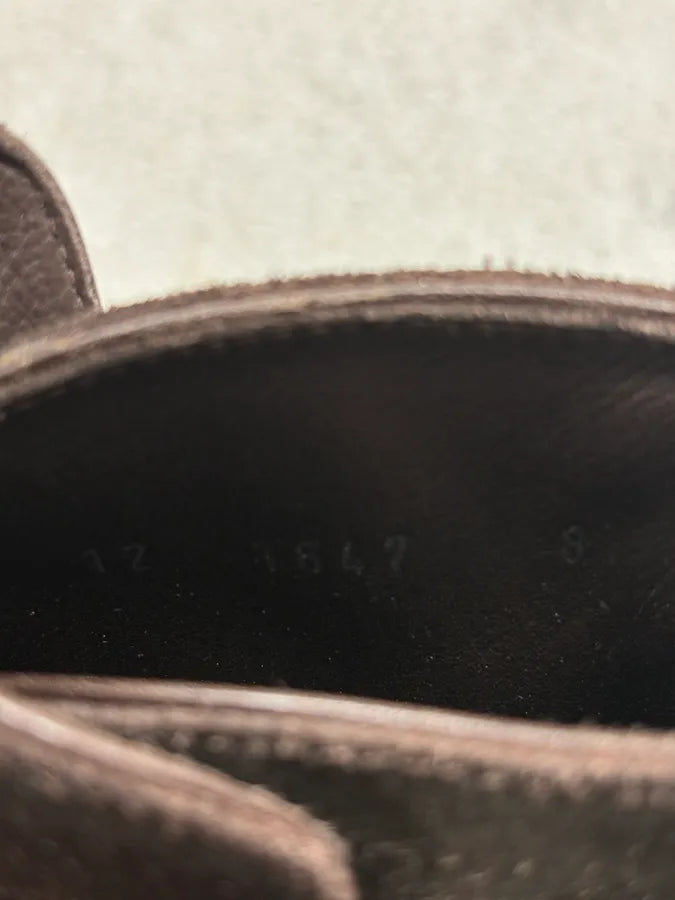Prada Dark Brown Suede Buckle Strap Boots plTzKgK 7