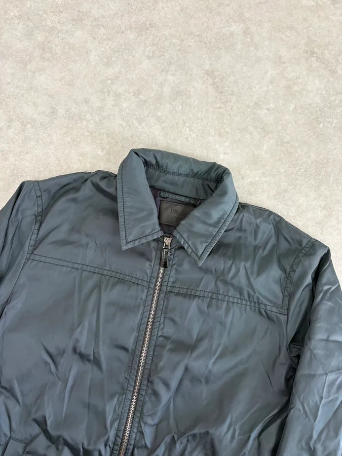 AW2011 Prada Dark Green Nylon Light Jacket cwDBpbo 3