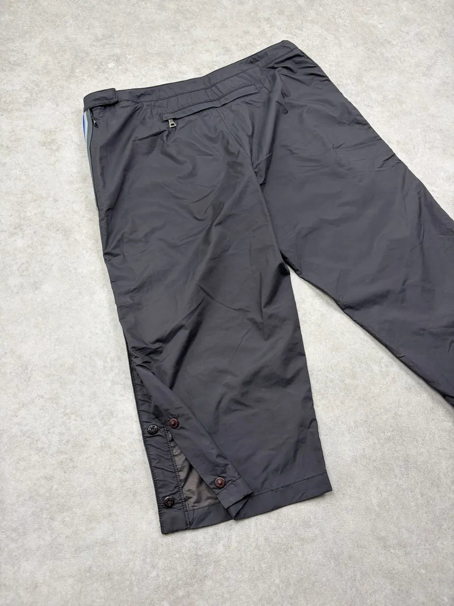 SS2000 Prada Dark Grey Nylon Striped Shorts clNpAbo 7