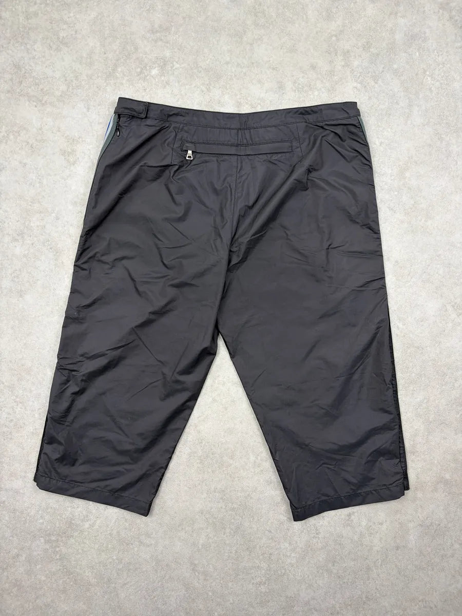 SS2000 Prada Dark Grey Nylon Striped Shorts clNpAbo 6