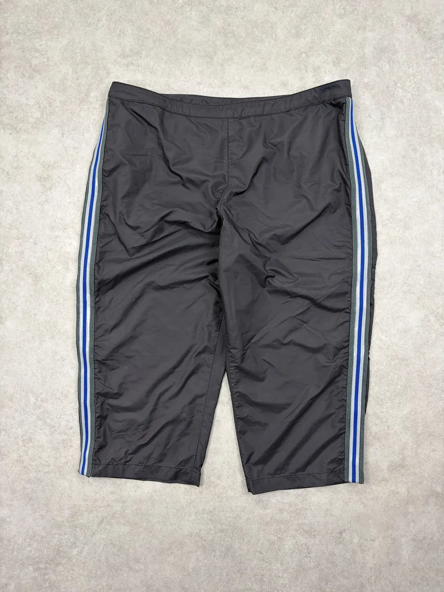 SS2000 Prada Dark Grey Nylon Striped Shorts clNpAbo 0