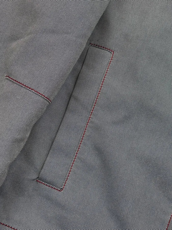 2000s Prada Grey Linea Rossa Motorcycle Harrington Jacket veFLEvJ 7