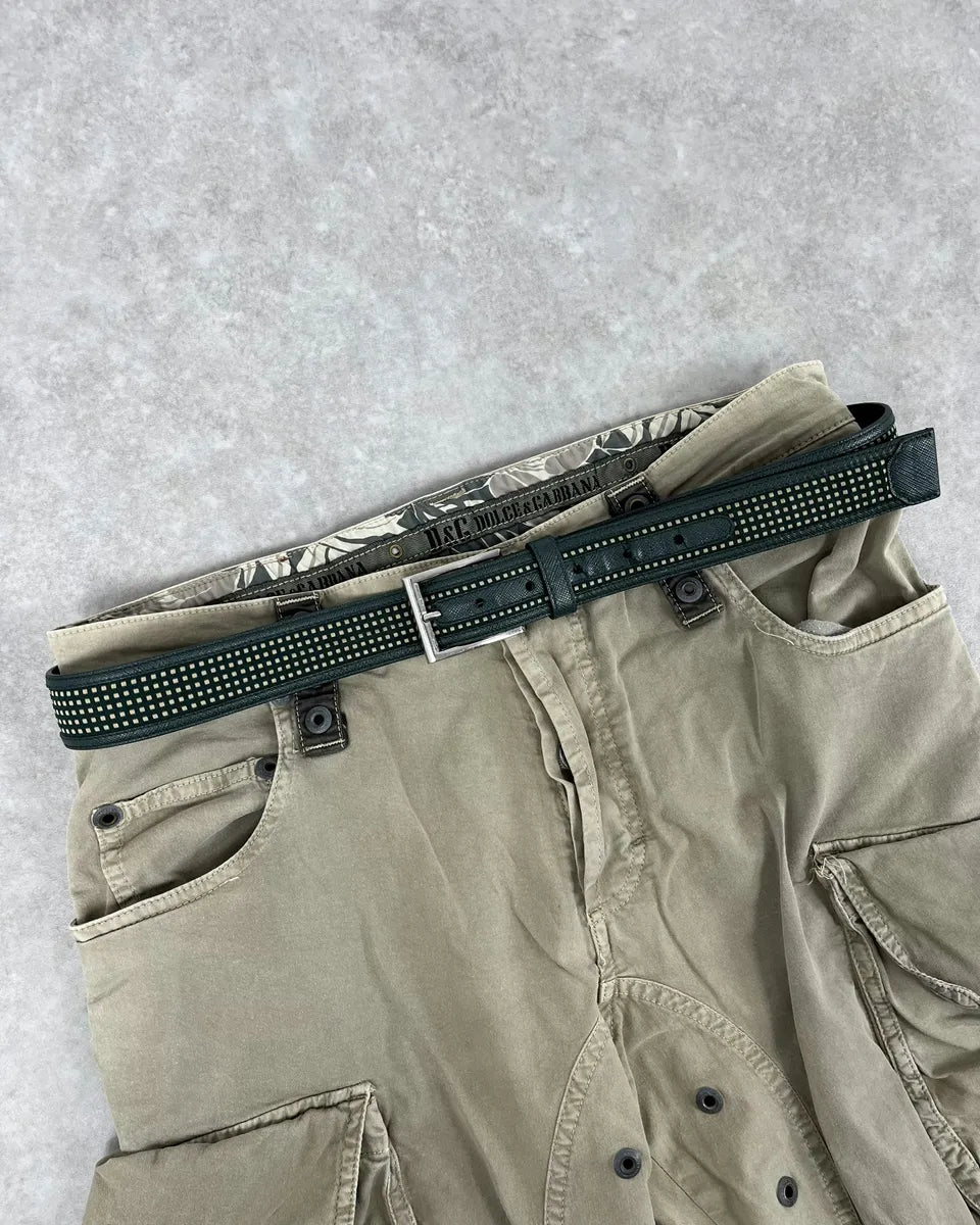 Prada Green Studded Premium Leather Belt BdWpohx 1