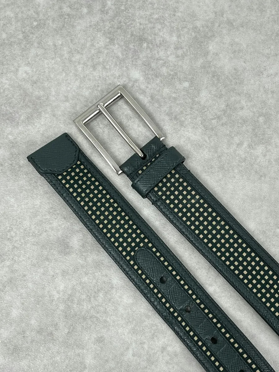 Prada Green Studded Premium Leather Belt BdWpohx 2