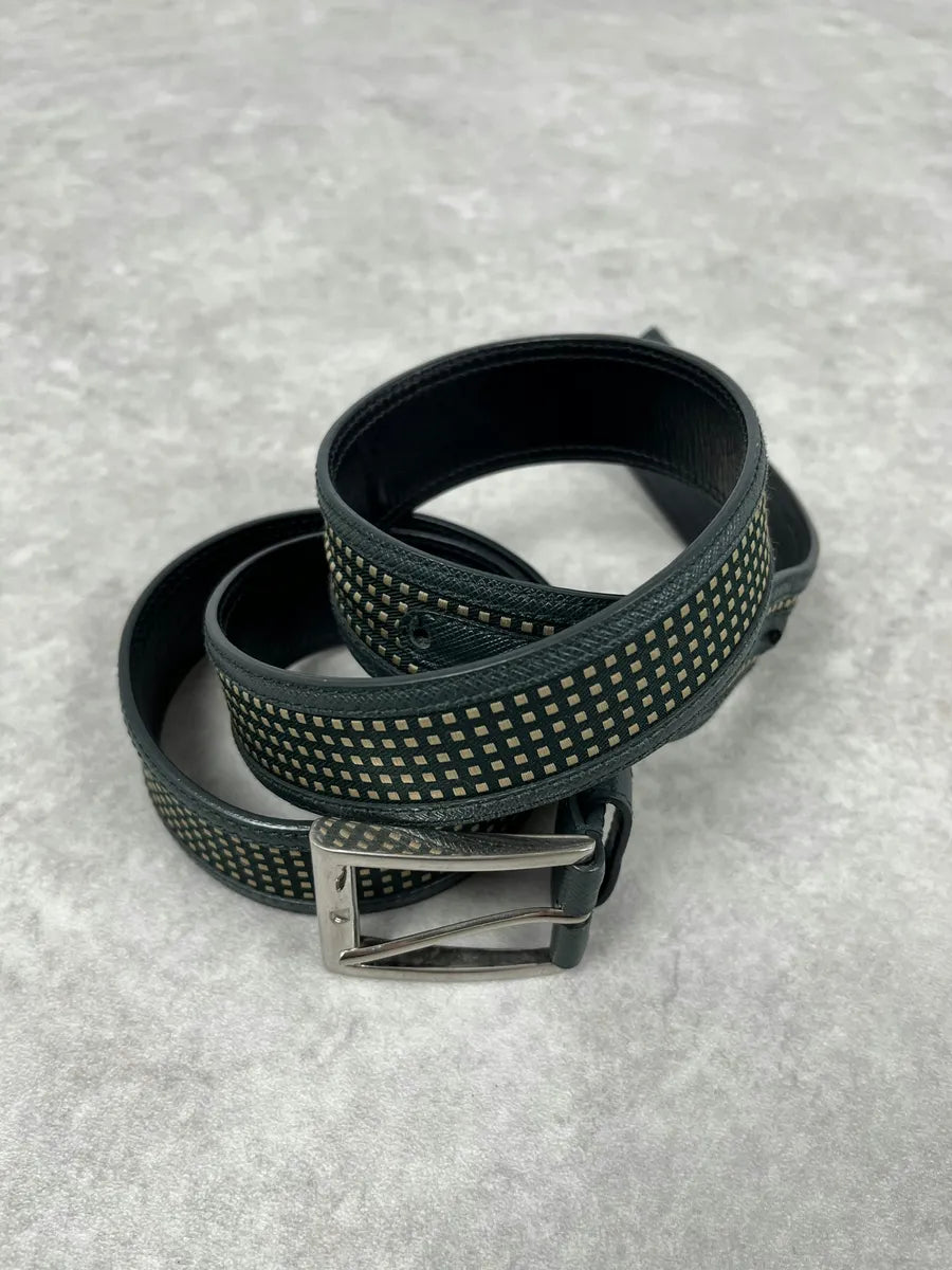 Prada Green Studded Premium Leather Belt BdWpohx 6