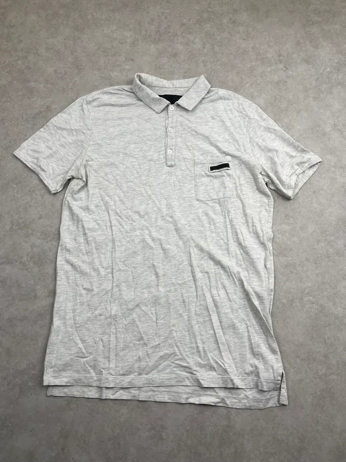 2010s Prada Grey Chest Pocket Polo XCeWzJK 2