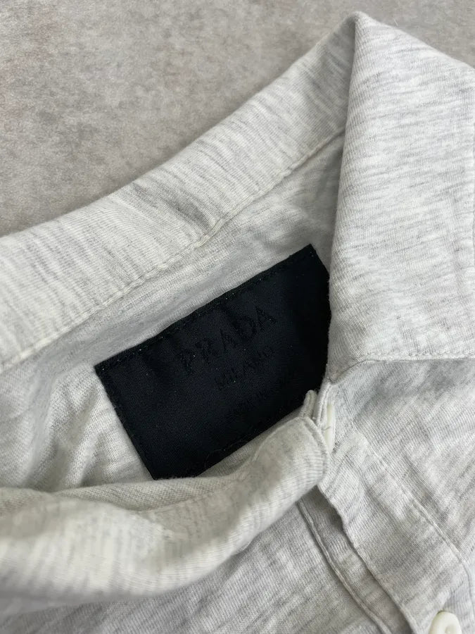 2010s Prada Grey Chest Pocket Polo XCeWzJK 5