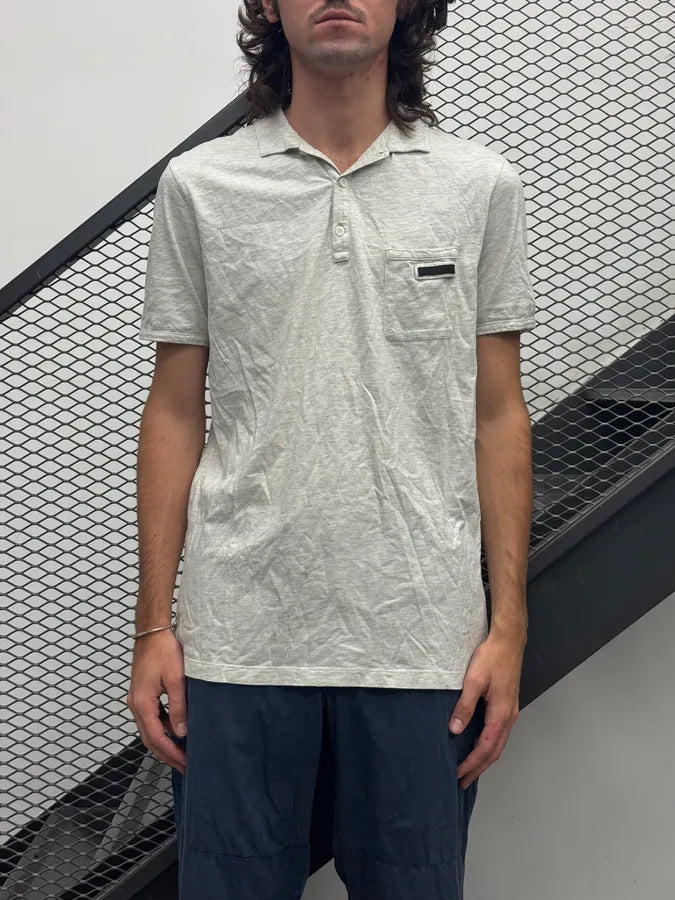 2010s Prada Grey Chest Pocket Polo XCeWzJK 0