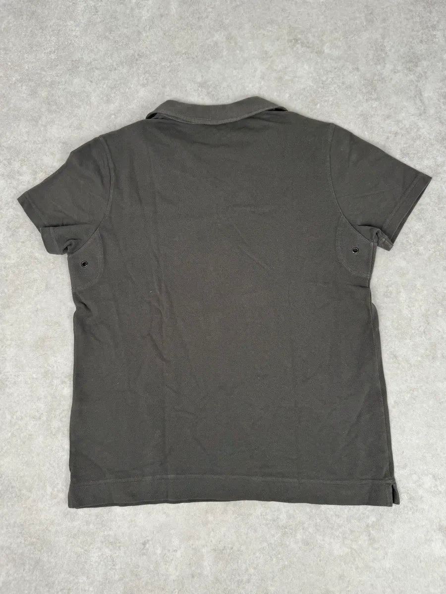 2000s Prada Grey & Red Contrast Collar Polo RdlIbWO 6