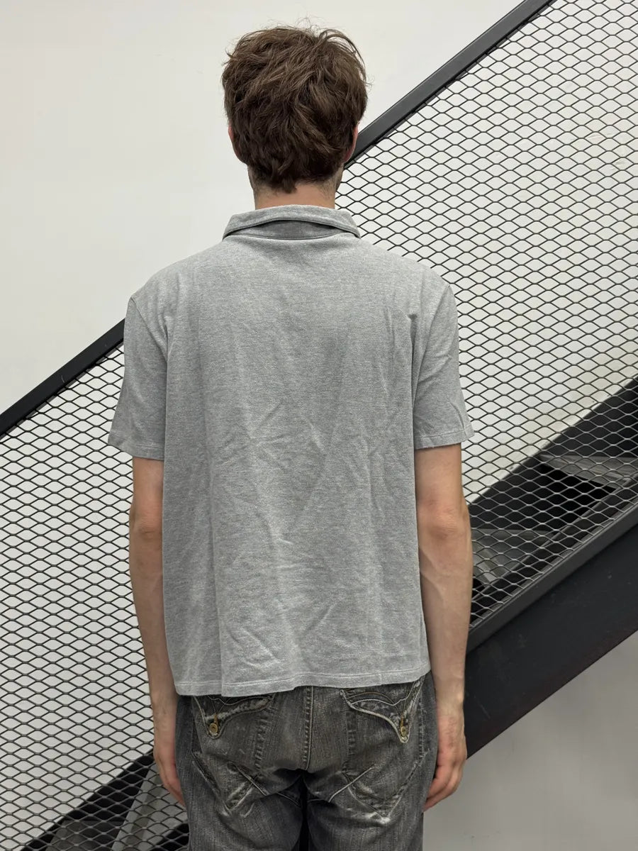 2000s Prada Grey Linea Rossa Polo Shirt ypgUYGq 2