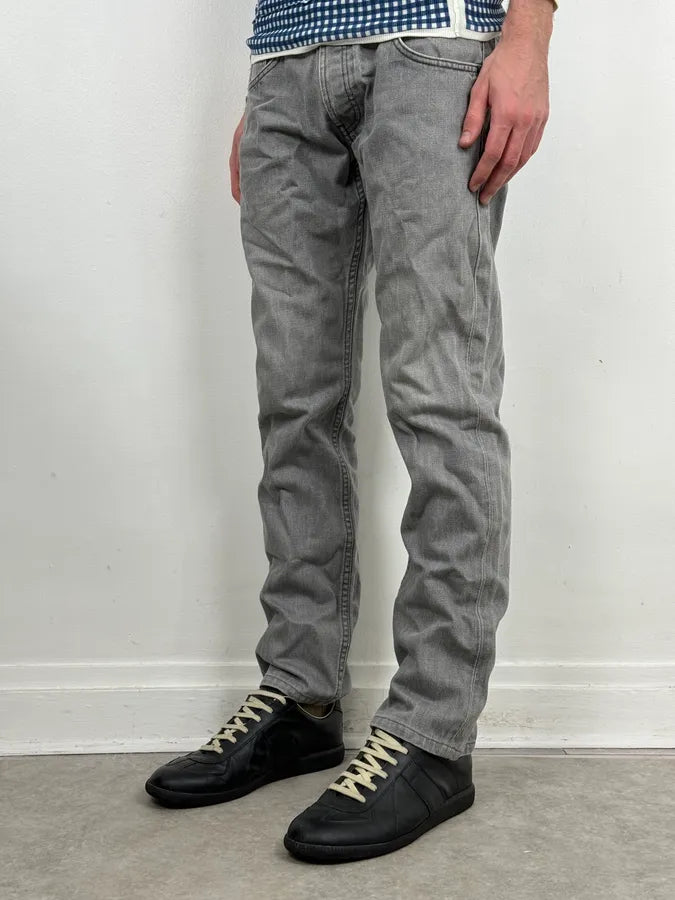 AW2010 Prada Grey Minimalist Slim Denim Jeans  cvjToWm 2