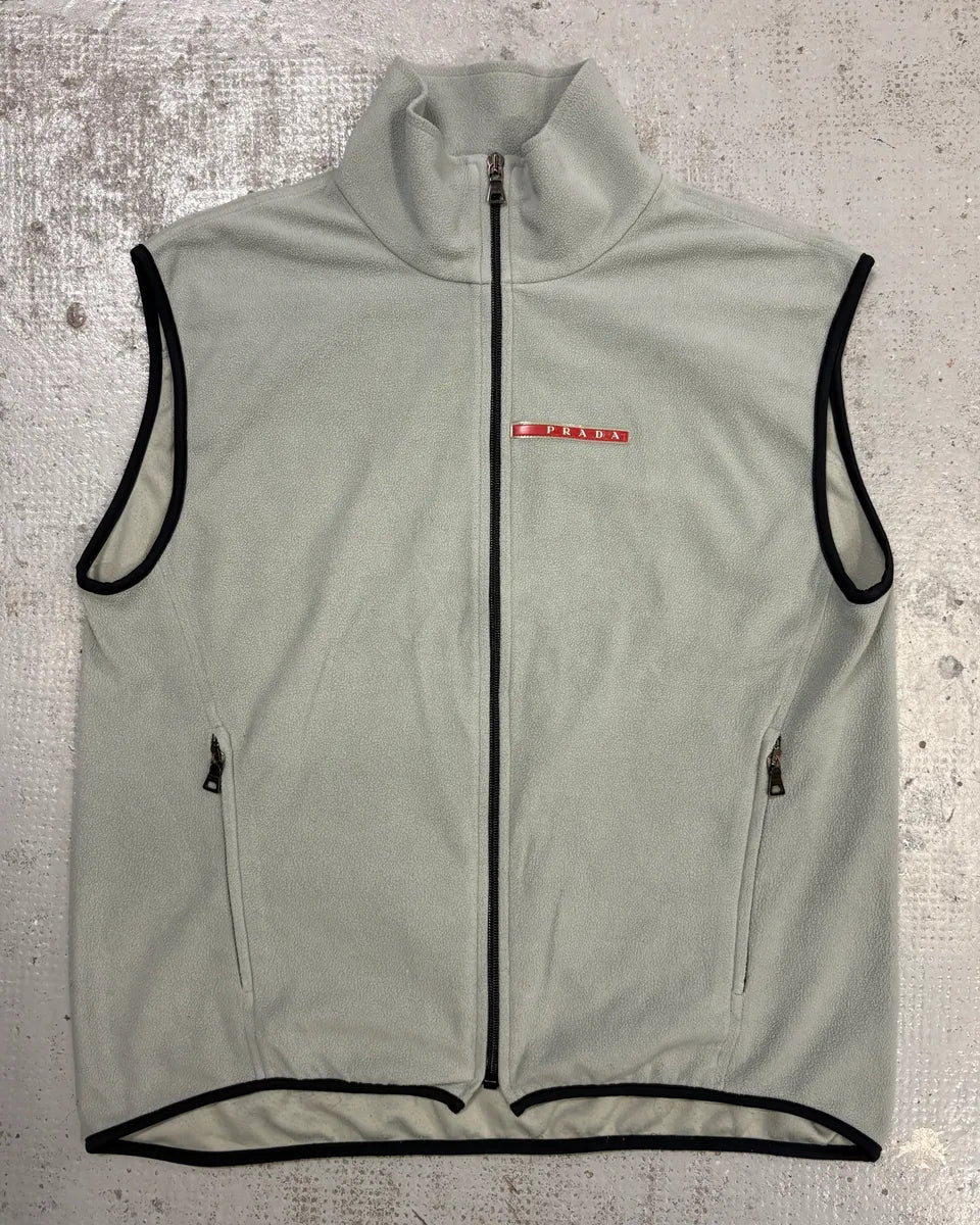 2000s Prada Grey Fleece Linea Rossa Vest paATkdB 0