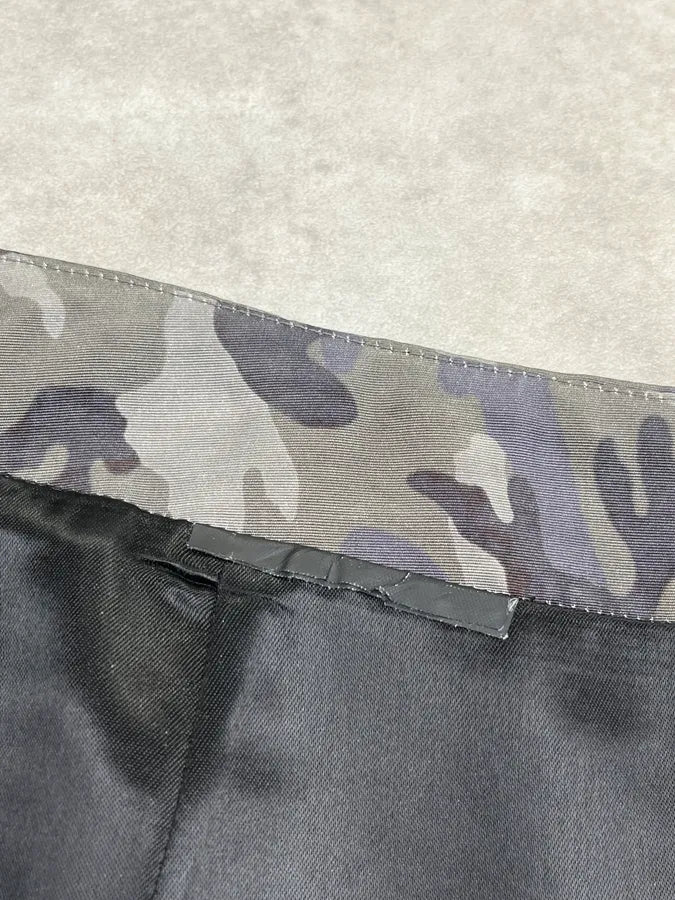 AW2010 Prada Grey Military Camo Plissed Skirt EHVuWKL 11