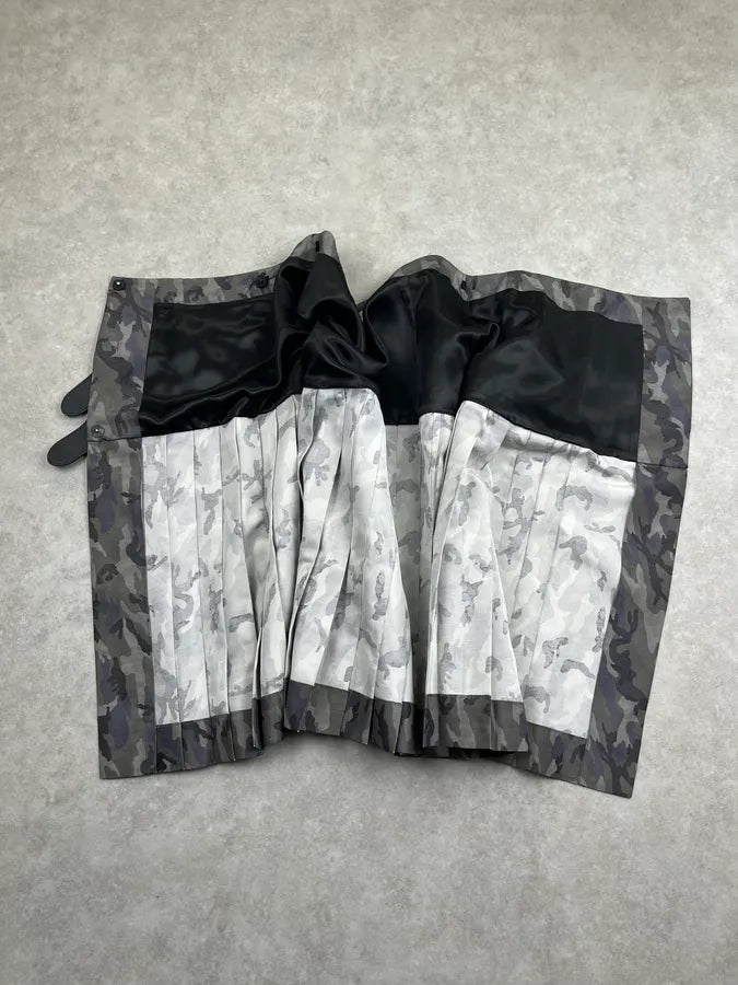 AW2010 Prada Grey Military Camo Plissed Skirt EHVuWKL 10