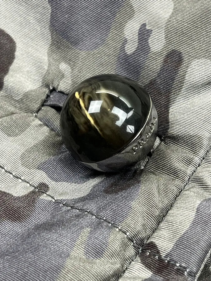 AW2010 Prada Grey Military Camo Puffer Long Coat TLdyLfp 9