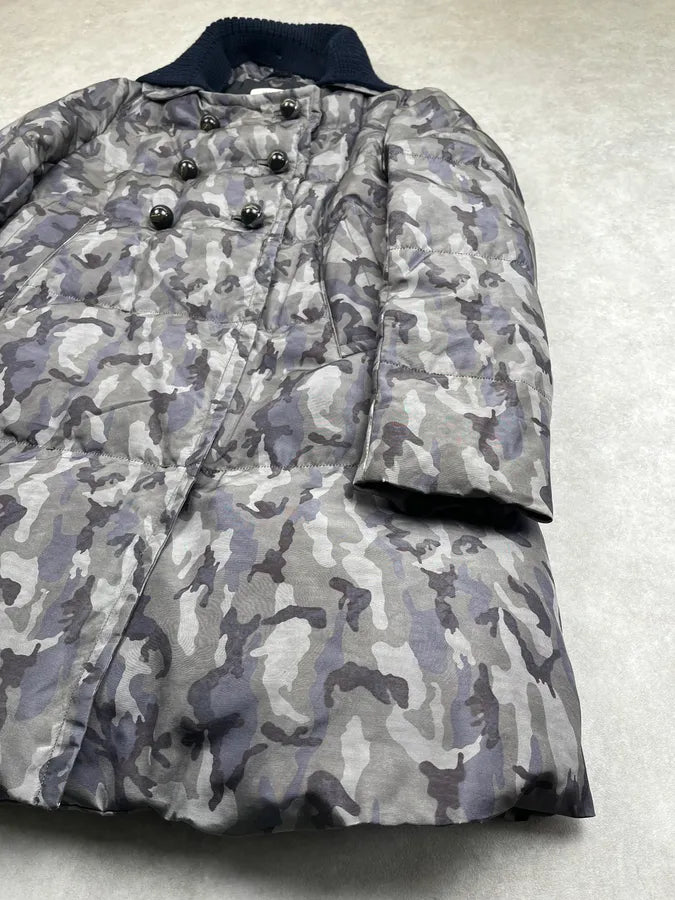AW2010 Prada Grey Military Camo Puffer Long Coat TLdyLfp 3