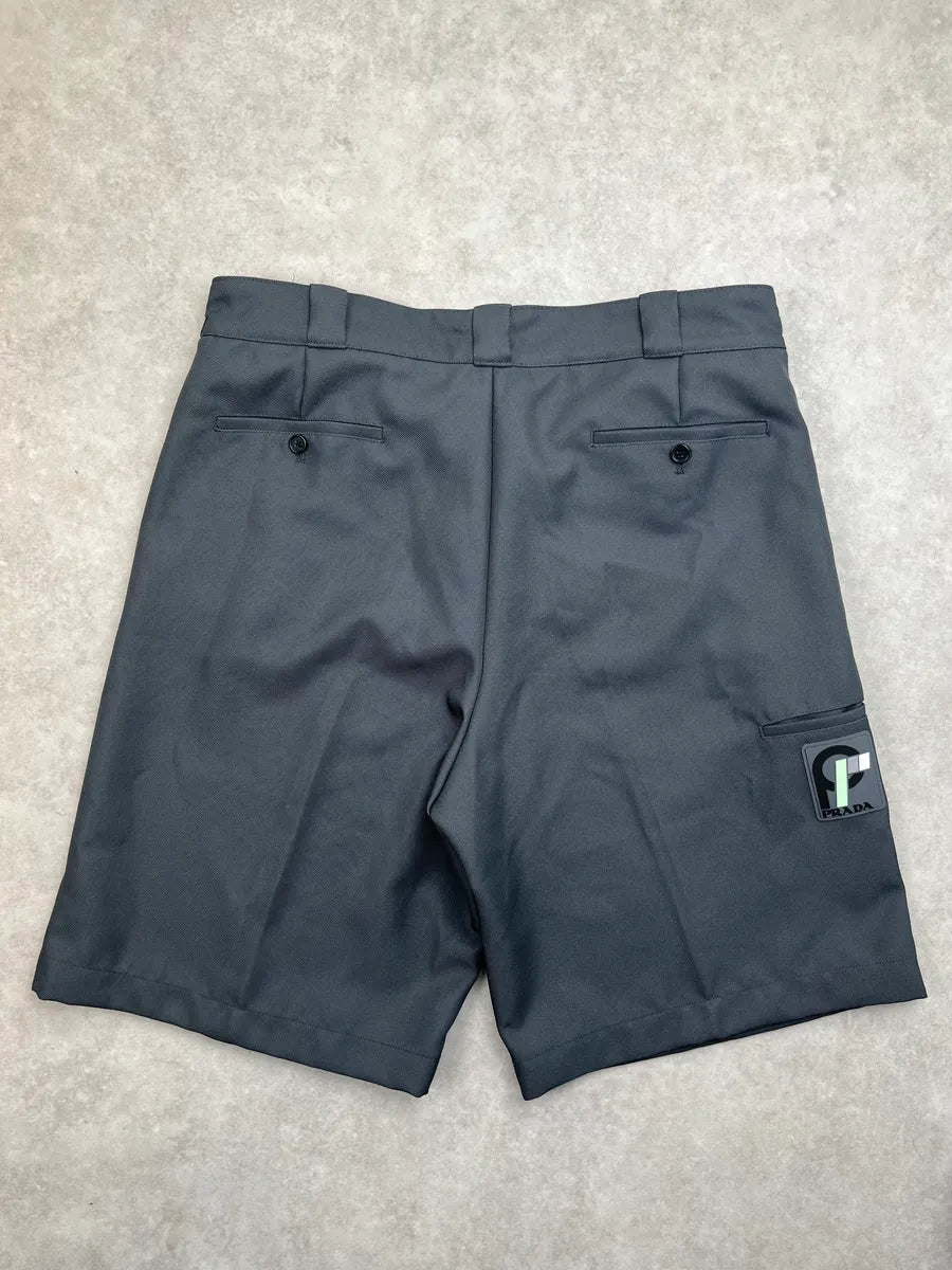 SS2018 Prada Grey Nylon Cargo Shorts SbPOOZd 0