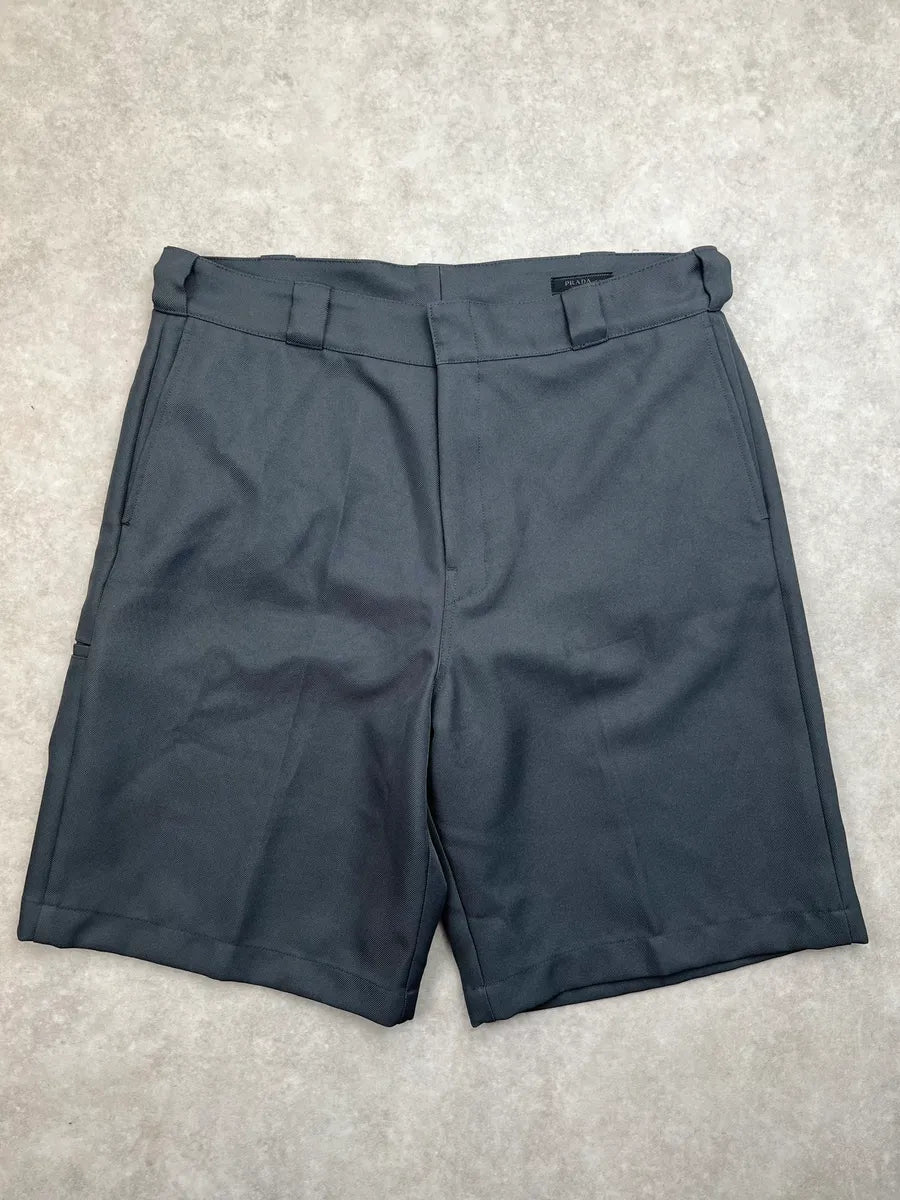 SS2018 Prada Grey Nylon Cargo Shorts SbPOOZd 4