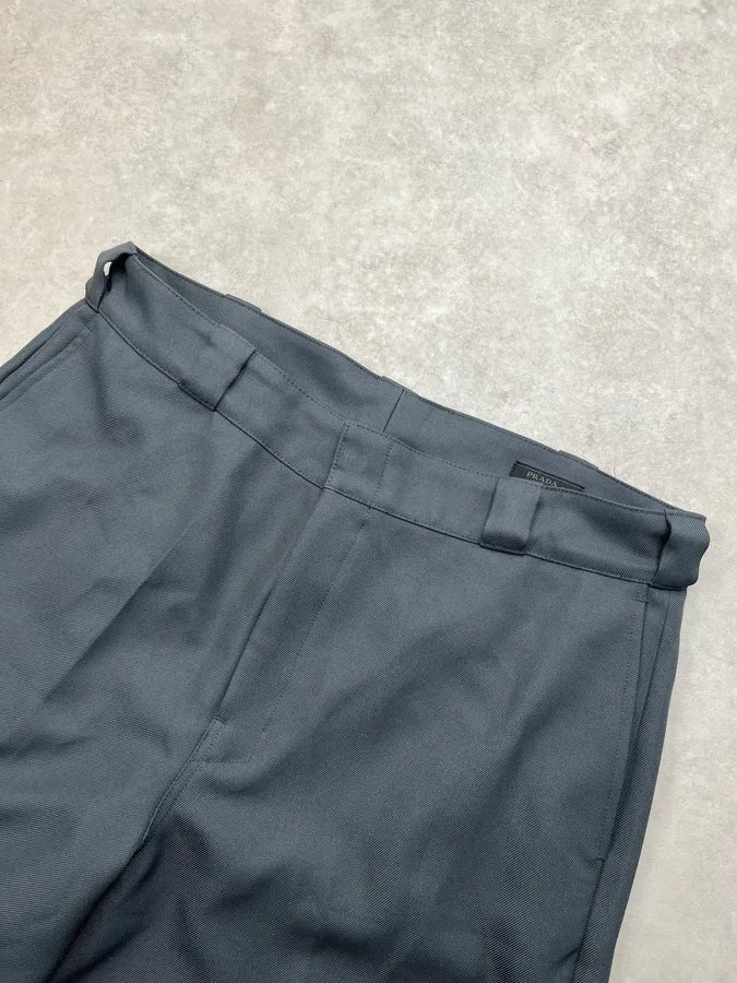 SS2018 Prada Grey Nylon Cargo Shorts SbPOOZd 6