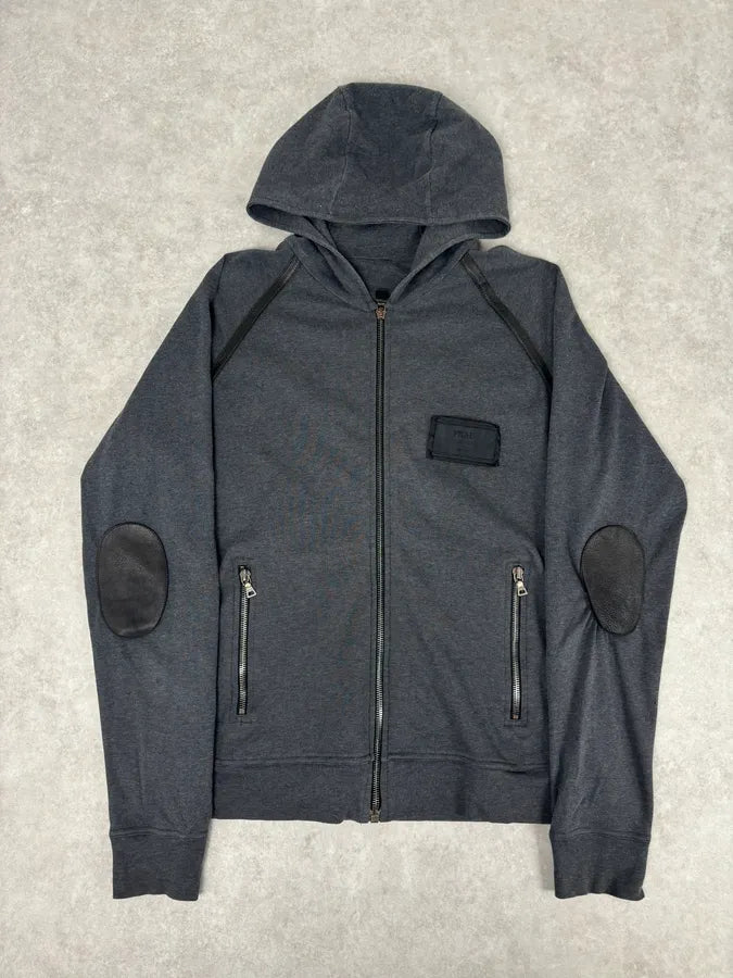 SS2006 Prada Grey Padded Zip-up Hoodie BEtxaxQ 0