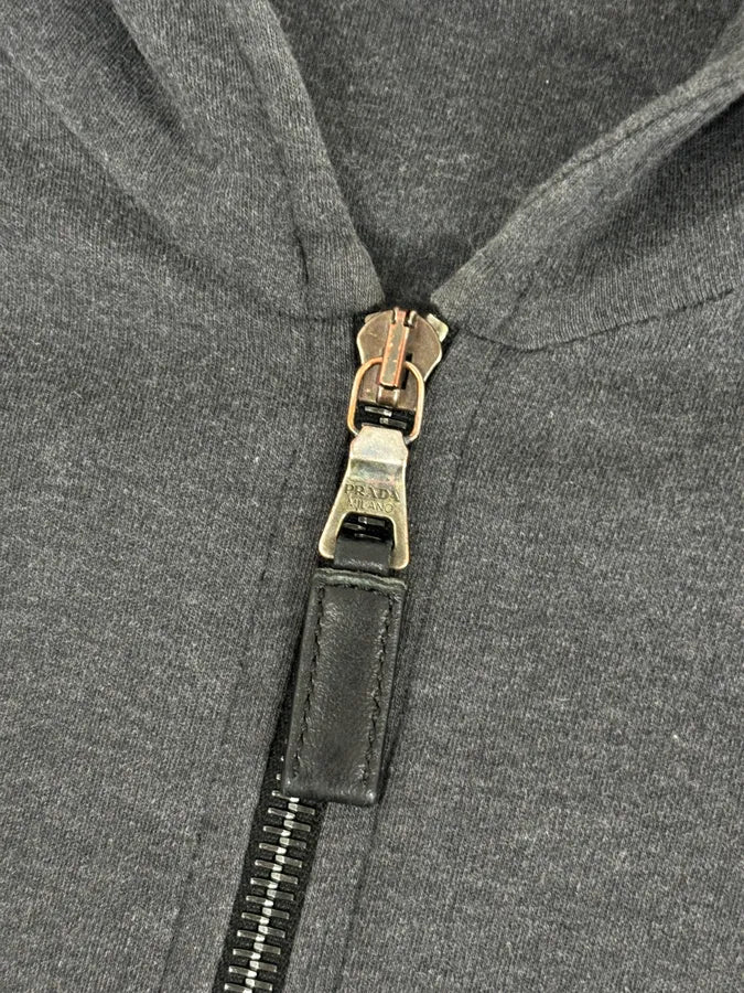 SS2006 Prada Grey Padded Zip-up Hoodie BEtxaxQ 9