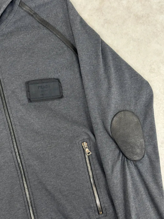 SS2006 Prada Grey Padded Zip-up Hoodie BEtxaxQ 8