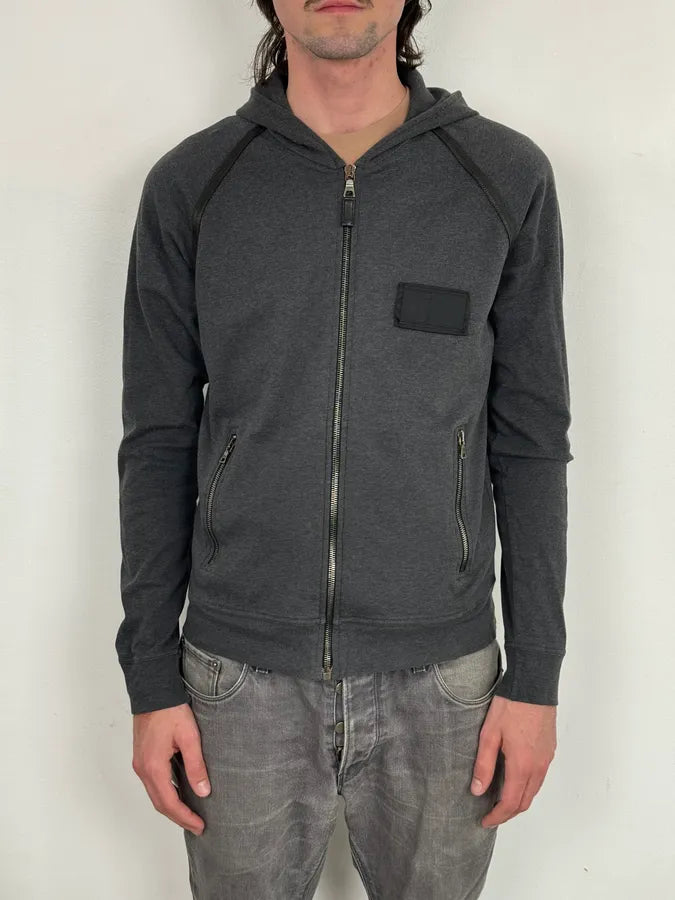 SS2006 Prada Grey Padded Zip-up Hoodie BEtxaxQ 2