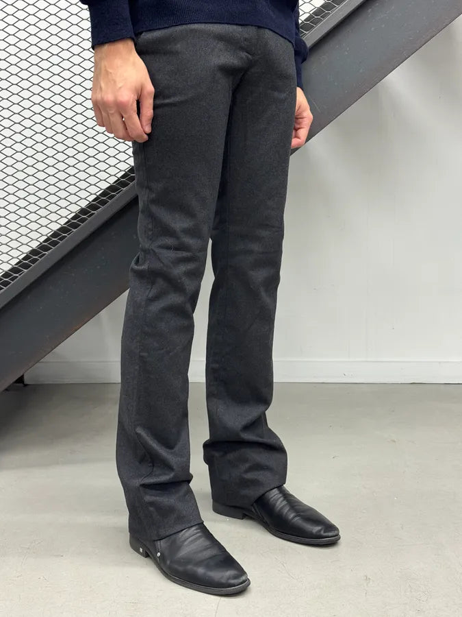 AW2008 Prada Grey Minimalist Wool Pants gNyOjGA 1