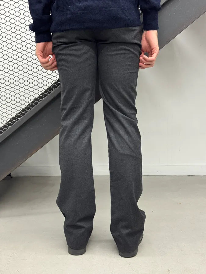 AW2008 Prada Grey Minimalist Wool Pants gNyOjGA 2